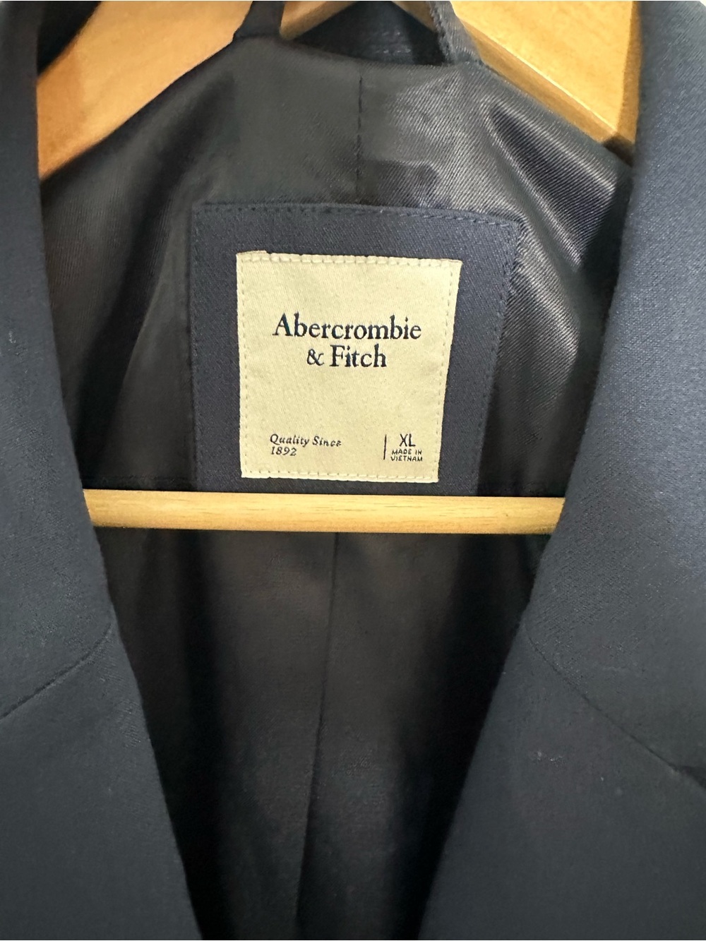 Abercrombie & Fitch Mens XL Navy Blazer Sport Coat Business Casual Jacket - Picture 4 of 6